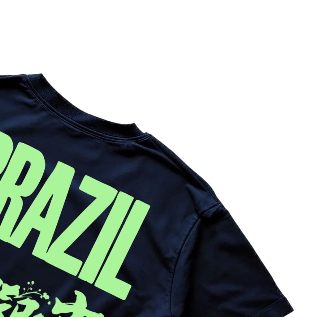 Backprint Oversize Brazil Blue T-Shirt