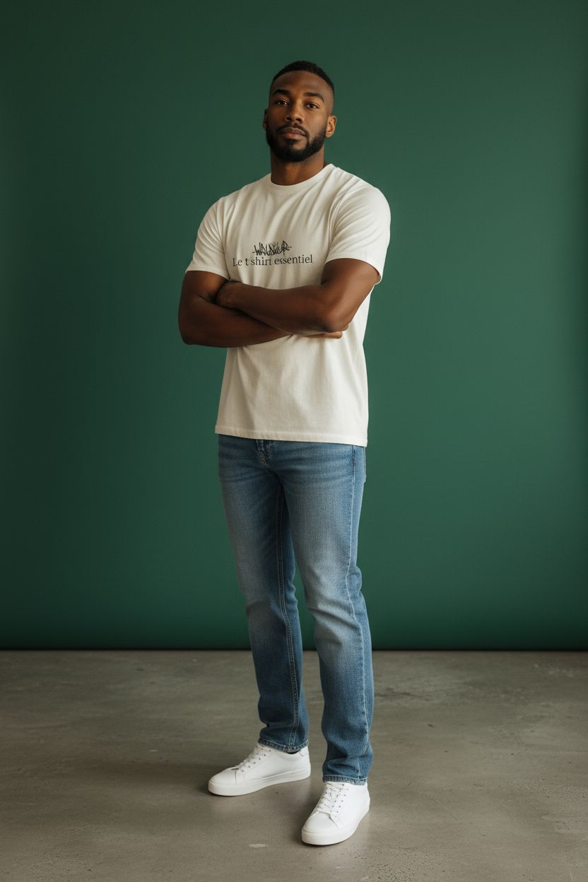 WRLDWEAR Essentiel T-Shirt Creme