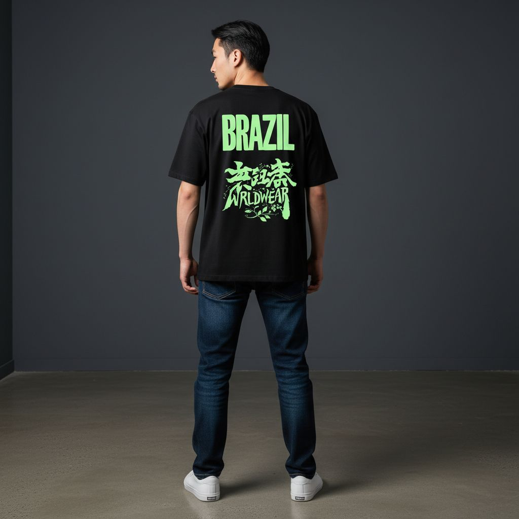 Backprint Oversize Brazil T-Shirt