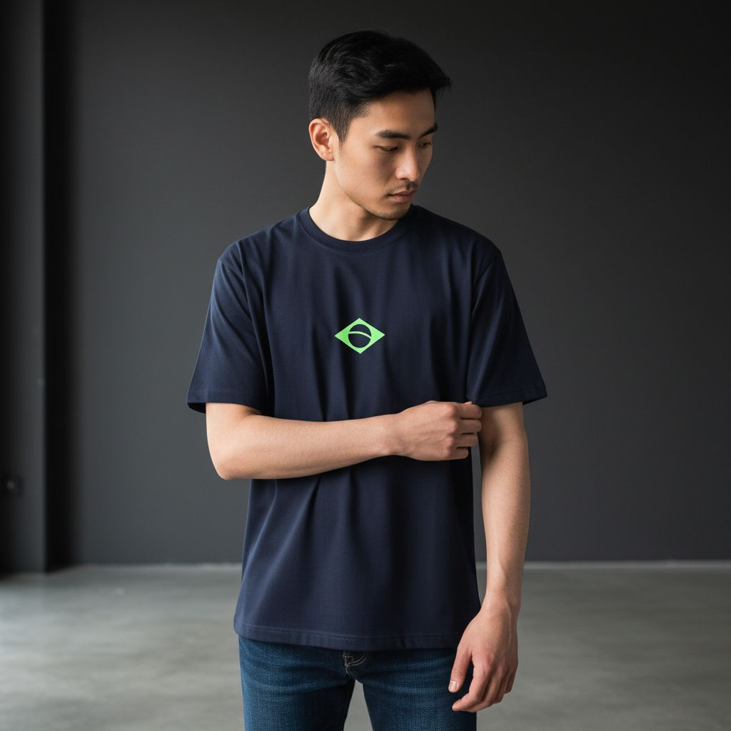 Backprint Oversize Brazil Blue T-Shirt