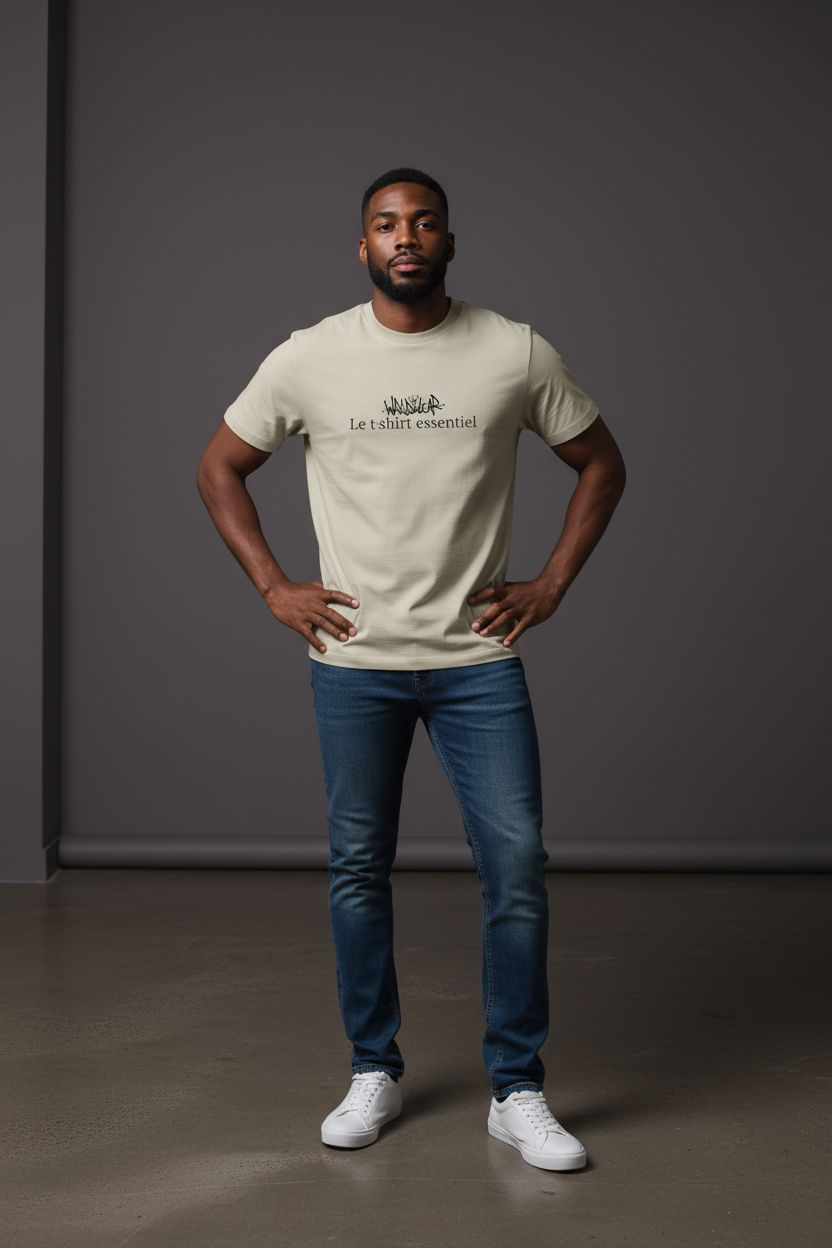 WRLDWEAR Essentiel T-Shirt Creme