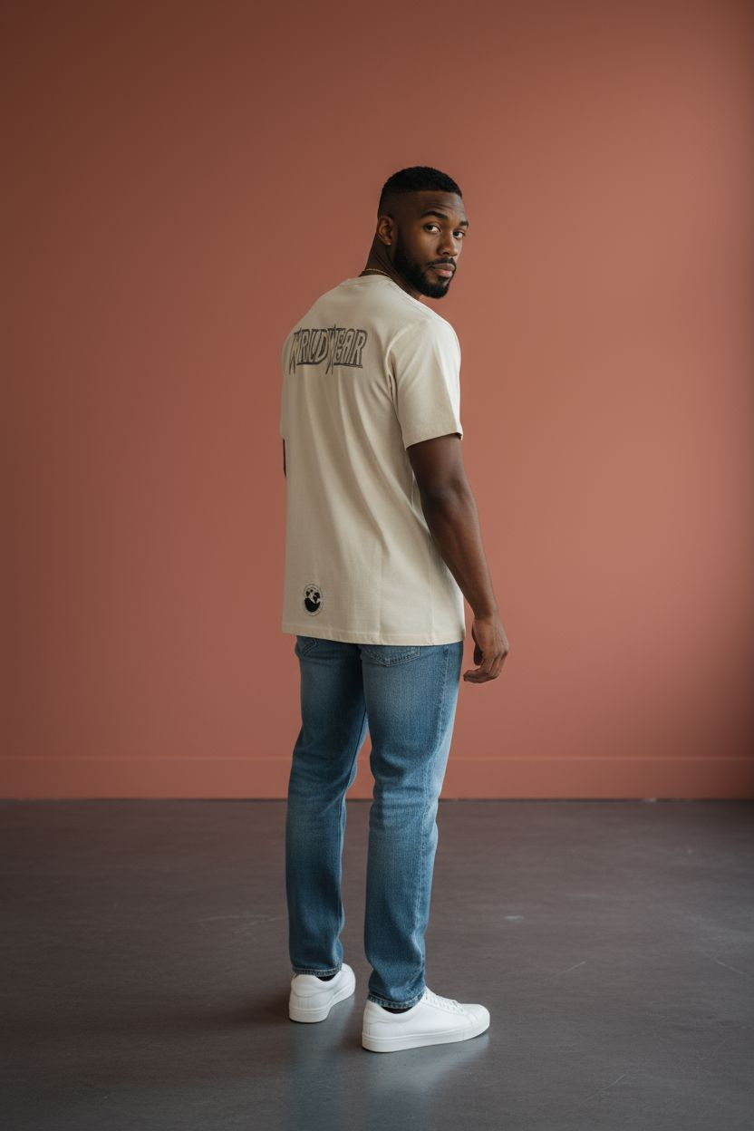 WRLDWEAR Essentiel T-Shirt Creme