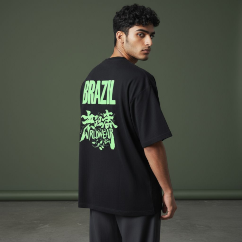 Backprint Oversize Brazil T-Shirt